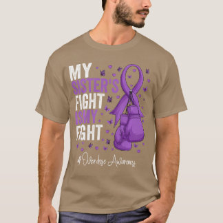 T-shirt Purple Ribbon Sister Overdose Awareness Manches Lo