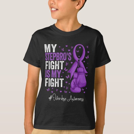T-shirt Purple Ribbon Stepbrother Overdose Awareness (Devant)