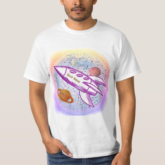 T-shirt Purple Rocket (Devant)