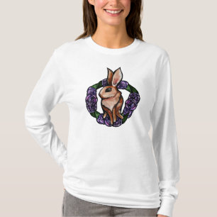 T-shirt Purple Rose Rabbit Nature Amateurs Printemps de Pâ