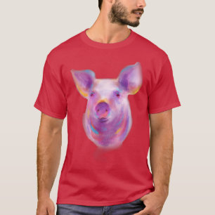T-shirt purple simple costume piglet