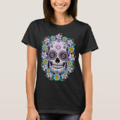 T-shirt Purple Sugar Skull (Devant)
