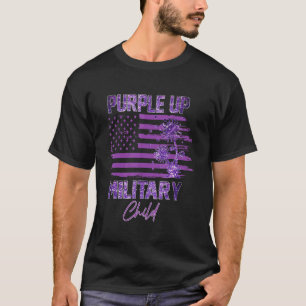 T-shirt Purple Up For Military Child Mois Dandelion Spark