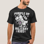 T-shirt Purple Up For Military Child Mois Dandelion Spark (Devant)