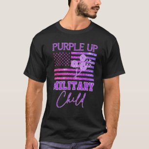 T-shirt Purple Up For Military Child Mois Dandelion Spark