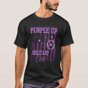 T-shirt Purple Up For Military Child Mois Dandelion Spark