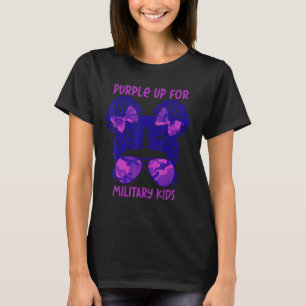 T-shirt Purple Up For Military Kids Army Child Military Ki