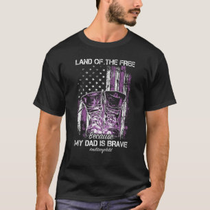 T-shirt Purple Up For Military Kids Land Of The Free My Da