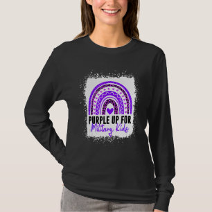 T-shirt Purple Up For Military Kids Mois Militaire Enfant 