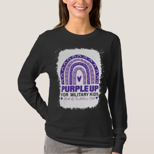 T-shirt Purple Up For Military Kids Mois Militaire Enfant