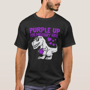 T-shirt Purple Up for Military Kids Mois Militaire Enfant 