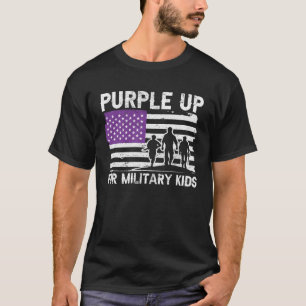 T-shirt Purple up for Military Kids-Mois of the Military