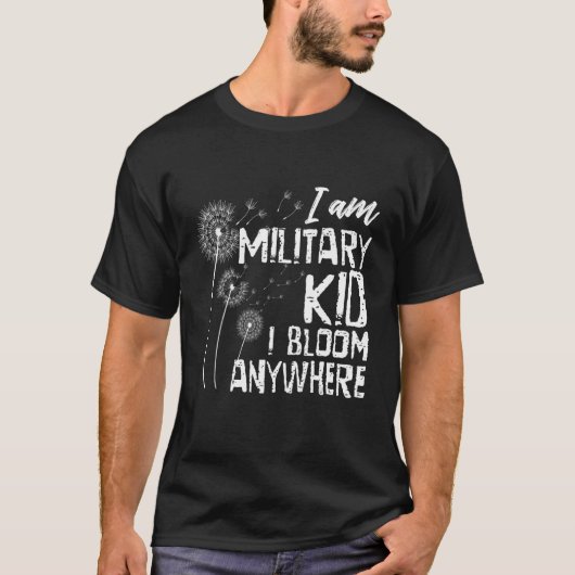 T-shirt Purple Up I Am Military Kid I Bloom Anywhere Milie (Devant)