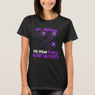T-shirt Purple Up In April Moth Militaire Enfant MOMC Mili