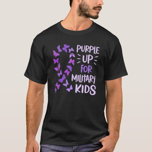 T-shirt Purple Up Militaire Beurre-Feu Militaire Brats Mil (Devant)