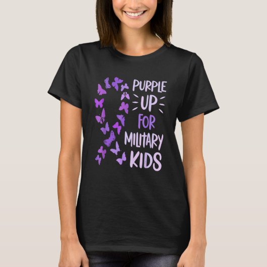 T-shirt Purple Up Militaire Beurre-Feu Militaire Brats Mil (Devant)