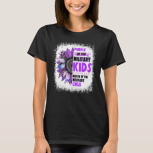 T-shirt Purple Up Militaire Léopard Tournesol Bleache