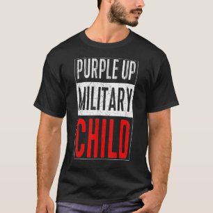 T-shirt Purple Up Militaire Mois Enfant