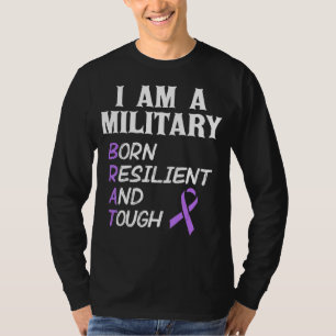 T-shirt Purple Up Militaire Mois Enfant Je Suis Militaire