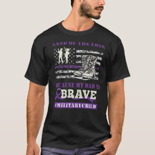T-shirt Purple Up Militaires Enfants Terrain De La Libérez