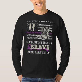 T-shirt Purple Up Militaires Enfants Terre De Liberté Mon 
