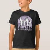 T-shirt Purple Up Military Kid (Devant)