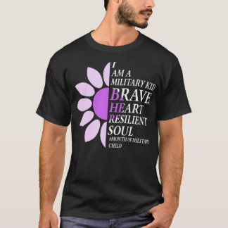 T-shirt Purple Up Mois Militaire de Sensibilisation à l'en