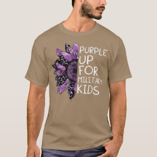 T-shirt Purple up pour les enfants militaires Sunflower Mi
