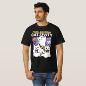 T-shirt Purr-anormal Cat-tivity - Halloween Cat Design (Devant entier)