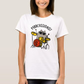 T-shirt Purr-cussionniste Funny Drummer Cat Pun (Devant)