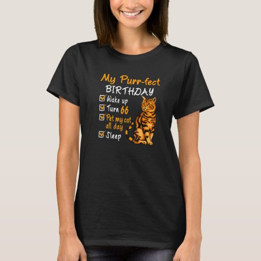 T-shirt Purr Fect Birthday (Devant)