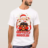 T-shirt Purr-fectly Snuggled: Santa’s Cozy Pet Cuddle (Devant)