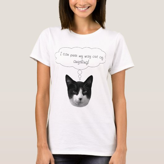 T-shirt Purr My Way Out of Anything Dames Tee (Devant)