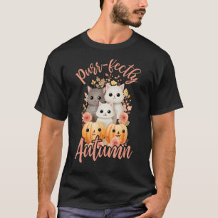 T-shirt Purr parfaitement automne Cottagecore Chats Hallow