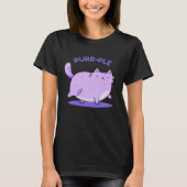 T-shirt Purr-ple Funny Gras Kitty Chat Pun Dark BG (Devant)