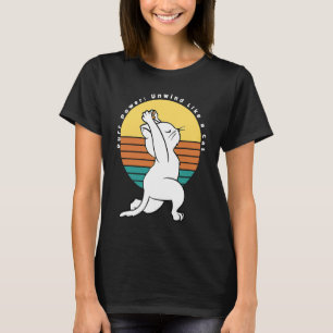 T-shirt Purr Power Se Détendre Comme Un Chat Retro Yoga Ch