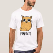 T-shirt Purr-tato Funny Chat Pun de pomme de terre (Devant)