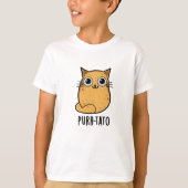 T-shirt Purr-tato Funny Chat Pun de pomme de terre (Devant)