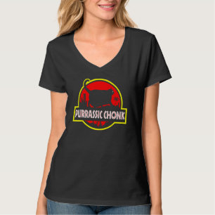 T-shirt Purrassic Chonk Ca Chat Échelle Mème Retro Style