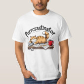 T-shirt Purrcrastinator Design Tee (Devant)