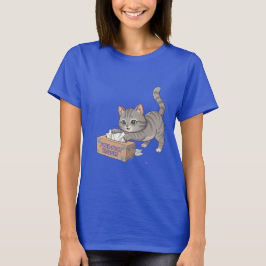 T-shirt Purrfect Tissue Box Cat (Devant)