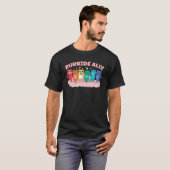 T-shirt Purride Ally Cat Rainbow LGBT Pride Month Feline L (Devant entier)