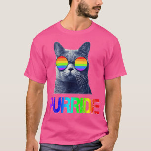 T-shirt Purride Amoureux des chats Pride Mois Gay Rights R