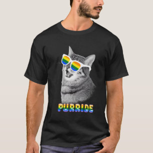 T-shirt Purride Cat Gay Support Lgbtq Pride Rainbow Transg