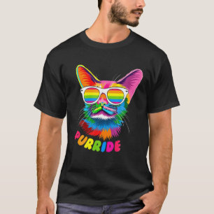 T-shirt Purride Cat Pride Ally Cat Kitty Maman Gay Daddy L