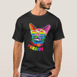T-shirt Purride Cat Pride Ally Cat Kitty Maman Gay Daddy L