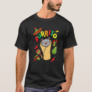 T-shirt Purrito Burrito Chaton Chat Chaton Cinco De Mayo
