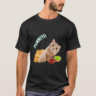 T-shirt Purrito Chat Dans Un Burrito