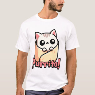 T-shirt Purrito ! Cute Burrito Pun de chat