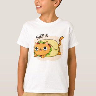 T-shirt Purrito Drôle Chat Burrito Pun